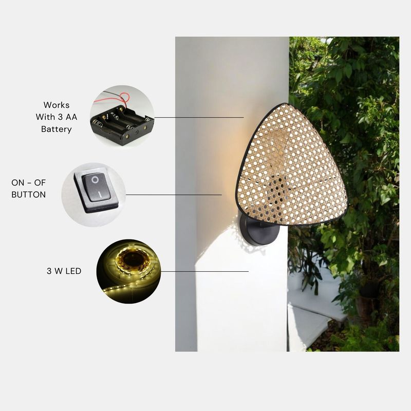Casa si Gradina - Corpuri si surse de iluminat - Plafoniere, aplice si spoturi - Aplica, Opviq, metal si textil, negru bej, diametru 28 cm, inaltime 30 cm - Infinity.ro