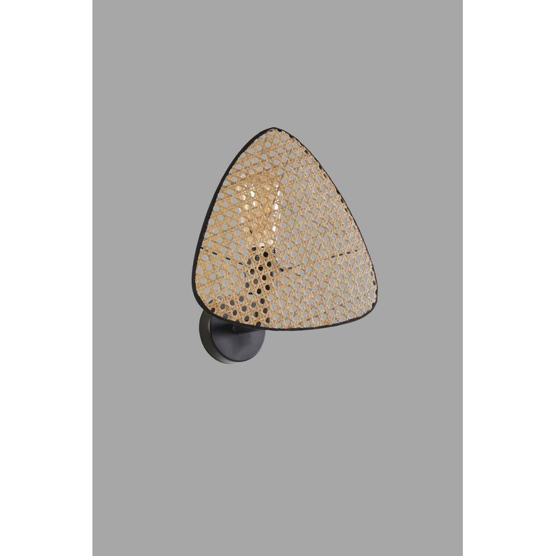 Casa si Gradina - Corpuri si surse de iluminat - Plafoniere, aplice si spoturi - Aplica, Opviq, metal si textil, negru bej, diametru 28 cm, inaltime 30 cm - Infinity.ro