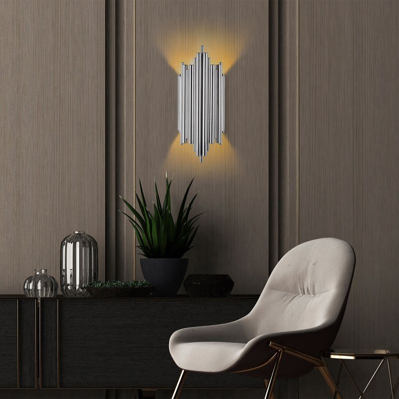 Casa si Gradina - Corpuri si surse de iluminat - Plafoniere, aplice si spoturi - Aplica, Opviq, metal, crom, 22x11x50 cm - Infinity.ro