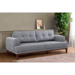 Casa si Gradina - Mobilier - Canapele si coltare - Canapele - Canapea 3 locuri, Atelier Del Sofa, poliester, gri, nuc, 223x82x94 cm - Infinity.ro