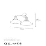 Casa si Gradina - Corpuri si surse de iluminat - Plafoniere, aplice si spoturi - Aplica de perete, Opviq, metal, negru auriu, 55x27x20 cm - Infinity.ro