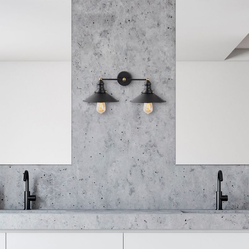 Casa si Gradina - Corpuri si surse de iluminat - Plafoniere, aplice si spoturi - Aplica de perete, Opviq, metal, negru auriu, 55x27x20 cm - Infinity.ro