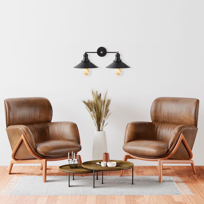 Casa si Gradina - Corpuri si surse de iluminat - Plafoniere, aplice si spoturi - Aplica de perete, Opviq, metal, negru auriu, 55x27x20 cm - Infinity.ro