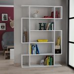 Casa si Gradina - Mobilier - Biblioteci si rafturi - Biblioteci - Biblioteca, Hanah Home, pal melaminat, alb, 110x25.5x161 cm - Infinity.ro