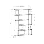 Casa si Gradina - Mobilier - Biblioteci si rafturi - Biblioteci - Biblioteca, Hanah Home, pal melaminat, alb, 110x25.5x161 cm - Infinity.ro
