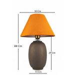 Casa si Gradina - Corpuri si surse de iluminat - Veioze si lampi - Veioze - Veioza, Opviq, ceramica, gri, 44 cm, 687HMY1491 - Infinity.ro