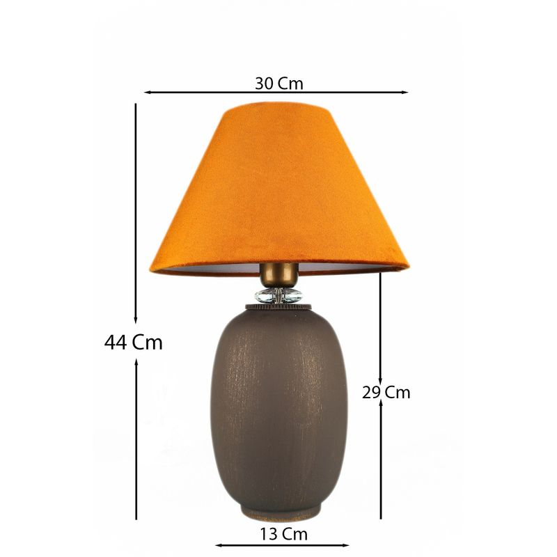 Casa si Gradina - Corpuri si surse de iluminat - Veioze si lampi - Veioze - Veioza, Opviq, ceramica, gri, 44 cm, 687HMY1491 - Infinity.ro