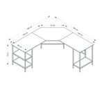 Casa si Gradina - Mobilier - Mese si birouri - Birouri - Birou, Hanah Home, pal melaminat, dore, 180x60x76 cm - Infinity.ro