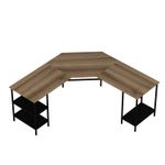 Casa si Gradina - Mobilier - Mese si birouri - Birouri - Birou, Hanah Home, pal melaminat, dore, 180x60x76 cm - Infinity.ro