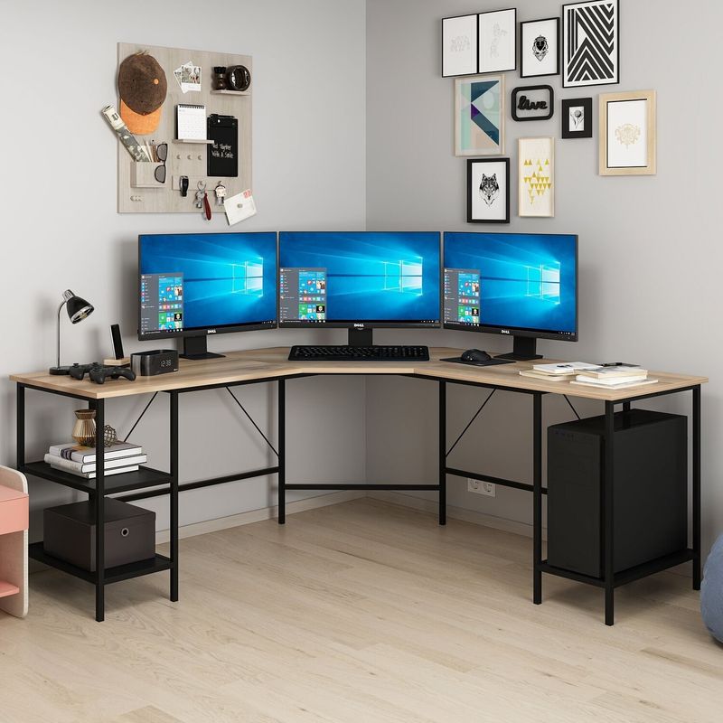 Casa si Gradina - Mobilier - Mese si birouri - Birouri - Birou, Hanah Home, pal melaminat, dore, 180x60x76 cm - Infinity.ro