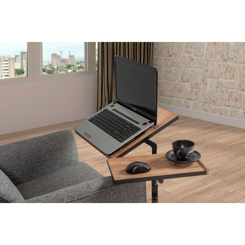 Casa si Gradina - Mobilier - Mese si birouri - Birouri - Birou reglabil pentru laptop, Hanah Home, pal melaminat, pin atlantic si negru, 67x45.5x87 cm, 863SPH2813 - Infinity.ro