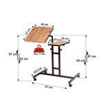 Casa si Gradina - Mobilier - Mese si birouri - Birouri - Birou reglabil pentru laptop, Hanah Home, pal melaminat, pin atlantic si negru, 67x45.5x87 cm, 863SPH2813 - Infinity.ro