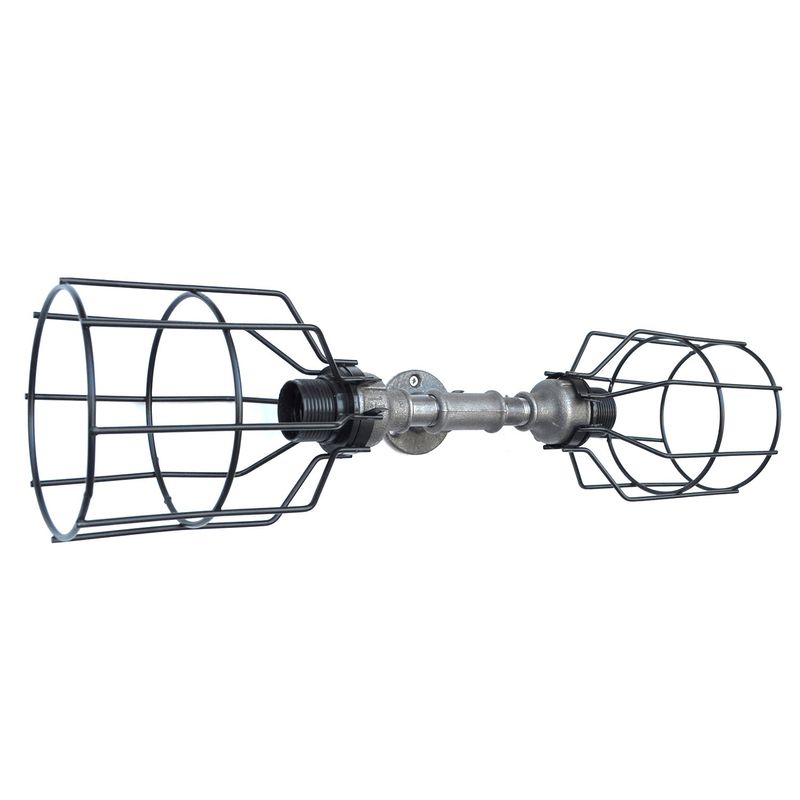 Casa si Gradina - Corpuri si surse de iluminat - Plafoniere, aplice si spoturi - Aplica de perete, Opviq, teava de fier, negru, 54x17x17 cm - Infinity.ro