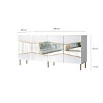 Casa si Gradina - Mobilier - Comode si corpuri - Console - Consola, Hanah Home, pal melaminat, alb auriu, 180x40x80 cm, 552NOS1809 - Infinity.ro