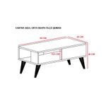 Casa si Gradina - Mobilier - Mese si birouri - Masute de cafea - Masuta de cafea, Hanah Home, pal melaminat, alb, 90x45x40 cm, 475OLV1326 - Infinity.ro