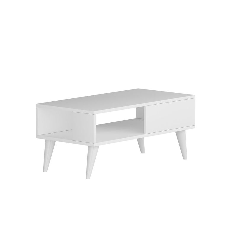 Casa si Gradina - Mobilier - Mese si birouri - Masute de cafea - Masuta de cafea, Hanah Home, pal melaminat, alb, 90x45x40 cm, 475OLV1326 - Infinity.ro