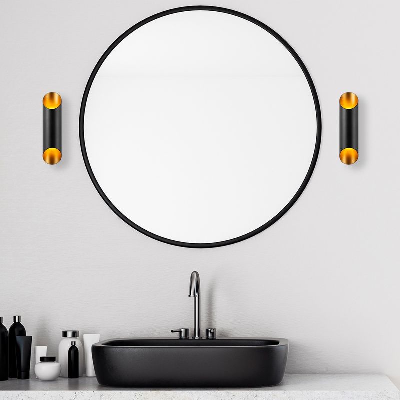 Casa si Gradina - Corpuri si surse de iluminat - Plafoniere, aplice si spoturi - Aplica de perete, Opviq, metal, negru auriu, 8x12x30 cm - Infinity.ro