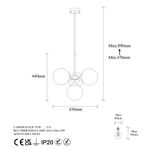 Casa si Gradina - Corpuri si surse de iluminat - Lustre si pendule - Candelabru, Opviq, metal, negru antic crem, 43x43x47-89 cm, inaltime reglabila - Infinity.ro