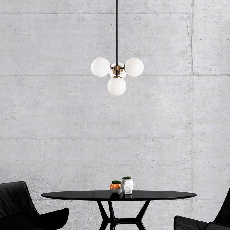 Casa si Gradina - Corpuri si surse de iluminat - Lustre si pendule - Candelabru, Opviq, metal, negru antic crem, 43x43x47-89 cm, inaltime reglabila - Infinity.ro