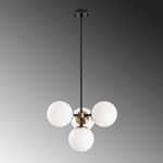 Casa si Gradina - Corpuri si surse de iluminat - Lustre si pendule - Candelabru, Opviq, metal, negru antic crem, 43x43x47-89 cm, inaltime reglabila - Infinity.ro