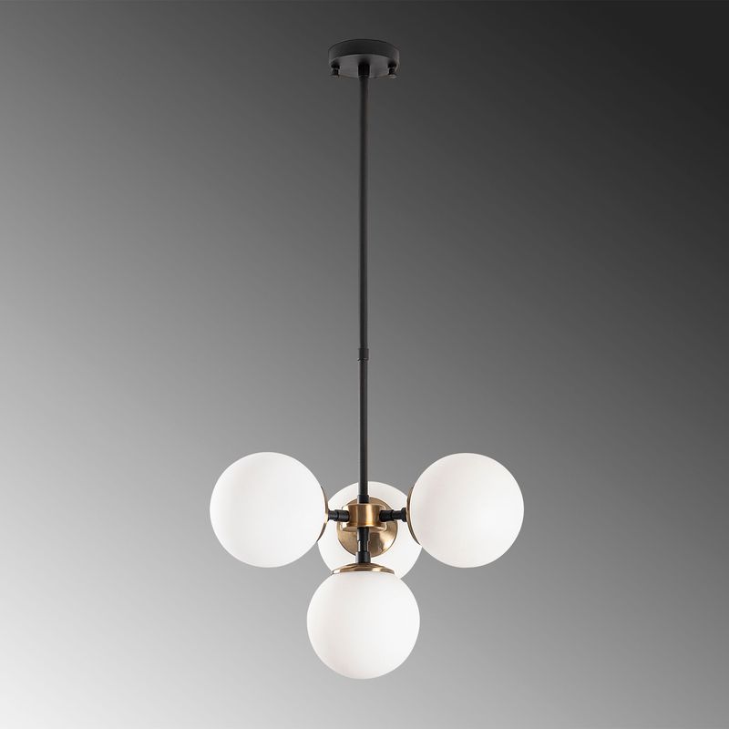 Casa si Gradina - Corpuri si surse de iluminat - Lustre si pendule - Candelabru, Opviq, metal, negru antic crem, 43x43x47-89 cm, inaltime reglabila - Infinity.ro