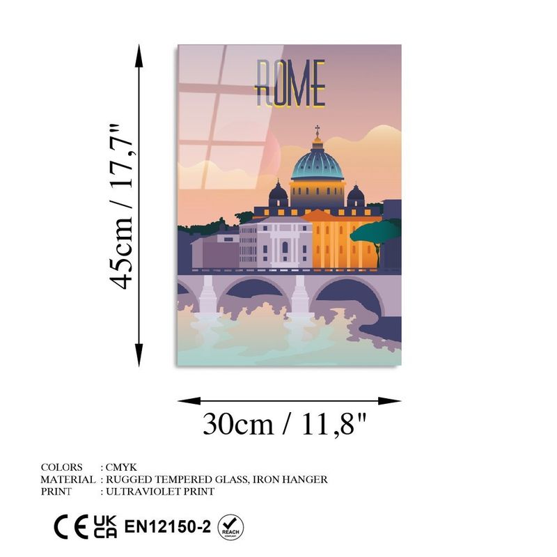 Casa si Gradina - Decoratiuni - Tablouri - Tablou decorativ, Wallxpert, sticla securizata, multicolor, 30x45 cm, 123BZM2521 - Infinity.ro