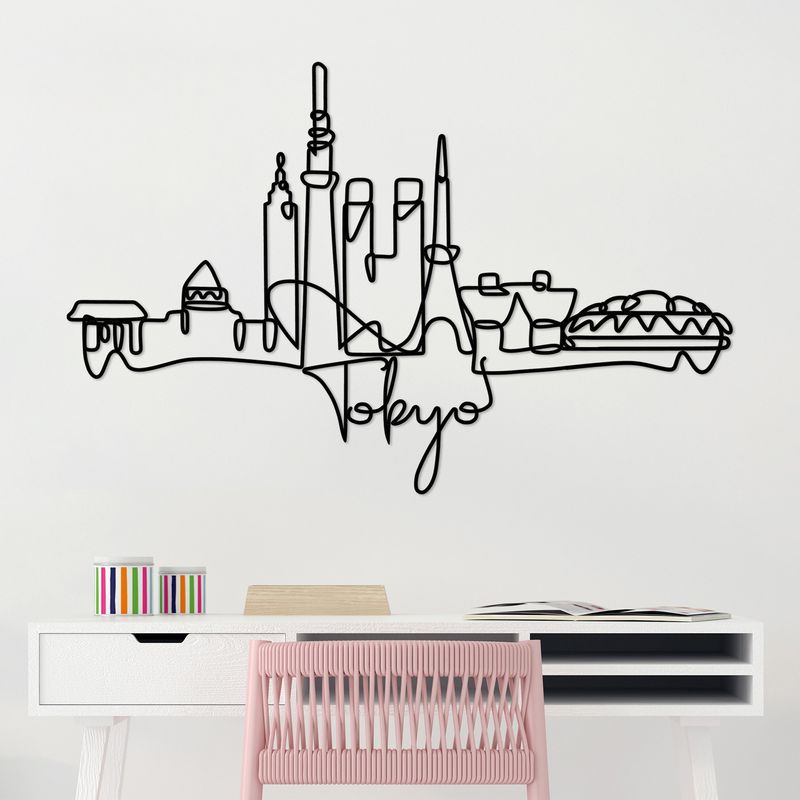 Casa si Gradina - Decoratiuni - Decoratiuni perete - Accesoriu decorativ de perete, Wallxpert, metal, negru, 120x77x1,5 cm - Infinity.ro