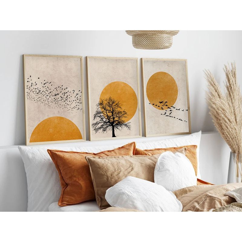 Casa si Gradina - Decoratiuni - Tablouri - Tablou decorativ cu rama, Wallxpert, mdf, multicolor, 20x30 cm, set 3 piese, 693BSE1307 - Infinity.ro