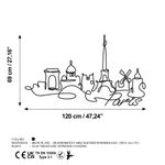 Casa si Gradina - Corpuri si surse de iluminat - Plafoniere, aplice si spoturi - Accesoriu decorativ de perete, Wallxpert, metal, negru, 69x120 cm - Infinity.ro