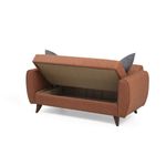Casa si Gradina - Mobilier - Canapele si coltare - Canapele - Canapea extensibila, Atelier Del Sofa, poliester texturat, rosu tigla, 158x86x77 cm - Infinity.ro