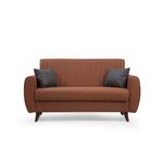 Casa si Gradina - Mobilier - Canapele si coltare - Canapele - Canapea extensibila, Atelier Del Sofa, poliester texturat, rosu tigla, 158x86x77 cm - Infinity.ro