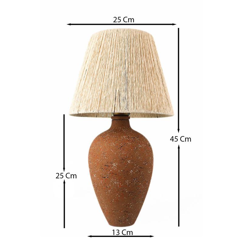 Casa si Gradina - Corpuri si surse de iluminat - Veioze si lampi - Veioze - Veioza, Opviq, ceramica, maro, 45 cm, 687HMY1493 - Infinity.ro