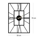 Casa si Gradina - Decoratiuni - Ceasuri - Ceas de perete decorativ, Wallxpert, metal, negru, 50x70 cm, 826PIR2057 - Infinity.ro
