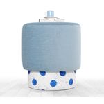Casa si Gradina - Mobilier - Scaune si fotolii - Tabureti - Taburet, Atelier Del Sofa, bumbac si in, multicolor, 46x43 cm, 209FLF1358 - Infinity.ro