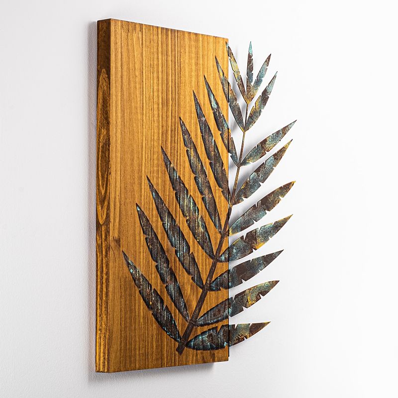 Casa si Gradina - Decoratiuni - Decoratiuni perete - Accesoriu decorativ de perete, Wallxpert, lemn si metal, multicolor, 58x50x3 cm - Infinity.ro