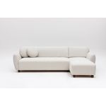 Casa si Gradina - Mobilier - Canapele si coltare - Coltare - Coltar, Hanah Home, cadru lemn de fag si pal, alb, 162x273x93 cm - Infinity.ro