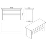 Casa si Gradina - Mobilier - Mese si birouri - Birouri - Birou de studiu, Hanah Home, pal melaminat, stejar si negru, 140x60x73.8 cm - Infinity.ro
