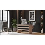 Casa si Gradina - Mobilier - Mese si birouri - Birouri - Birou de studiu, Hanah Home, pal melaminat, stejar si negru, 140x60x73.8 cm - Infinity.ro