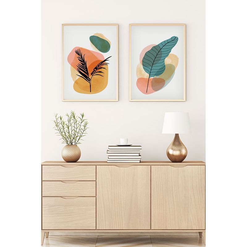 Casa si Gradina - Decoratiuni - Tablouri - Tablou decorativ inramat, Wallxpert, mdf, multicolor, 70x50 cm, set 2 bucati, 693BSE1770 - Infinity.ro