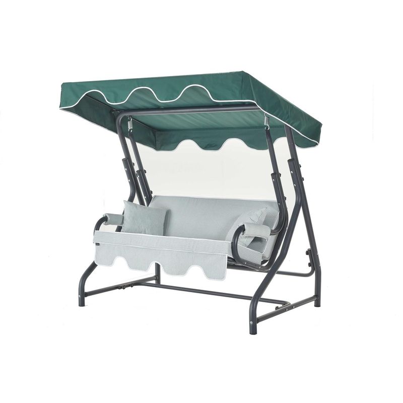 Casa si Gradina - Gradina si terasa - Balansoare si hamace - Balansoare - Balansoar de gradina dublu, Hanah Home, poliester, multicolor, 170x168x110 cm - Infinity.ro