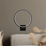 Casa si Gradina - Corpuri si surse de iluminat - Plafoniere, aplice si spoturi - Aplica, Opviq, metal, negru, 30x36x9 cm, led integrat - Infinity.ro