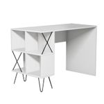 Casa si Gradina - Mobilier - Mese si birouri - Birouri - Birou de studiu, Hanah Home, pal melaminat, alb si negru, 120x60x78.8 cm - Infinity.ro