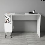 Casa si Gradina - Mobilier - Mese si birouri - Birouri - Birou de studiu, Hanah Home, pal melaminat, alb si negru, 120x60x78.8 cm - Infinity.ro