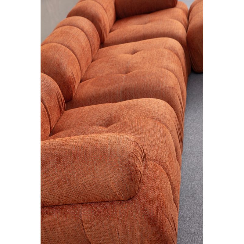 Casa si Gradina - Mobilier - Canapele si coltare - Coltare - Coltar, Atelier Del Sofa, lemn fag si pal, portocaliu, 290x160x95 cm - Infinity.ro