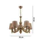 Casa si Gradina - Corpuri si surse de iluminat - Lustre si pendule - Candelabru, Opviq, metal, natural auriu, diametru 55 cm, inaltime 65 cm - Infinity.ro
