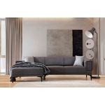 Casa si Gradina - Mobilier - Canapele si coltare - Coltare - Coltar extensibil, Hanah Home, poliester, gri inchis, 140x250x77 cm - Infinity.ro