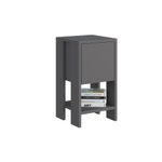 Casa si Gradina - Mobilier - Comode si corpuri - Noptiere - Noptiera, Hanah Home, panou de particule acoperit cu melamina, antracit, 30x30x55 cm - Infinity.ro
