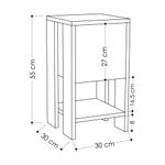 Casa si Gradina - Mobilier - Comode si corpuri - Noptiere - Noptiera, Hanah Home, panou de particule acoperit cu melamina, antracit, 30x30x55 cm - Infinity.ro