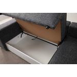Casa si Gradina - Mobilier - Canapele si coltare - Coltare - Coltar extensibil, Hanah Home, lemn fag si pal, gri inchis, 260x170 cm - Infinity.ro