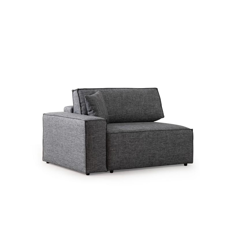 Casa si Gradina - Mobilier - Canapele si coltare - Coltare - Coltar extensibil, Hanah Home, lemn fag si pal, gri inchis, 260x170 cm - Infinity.ro